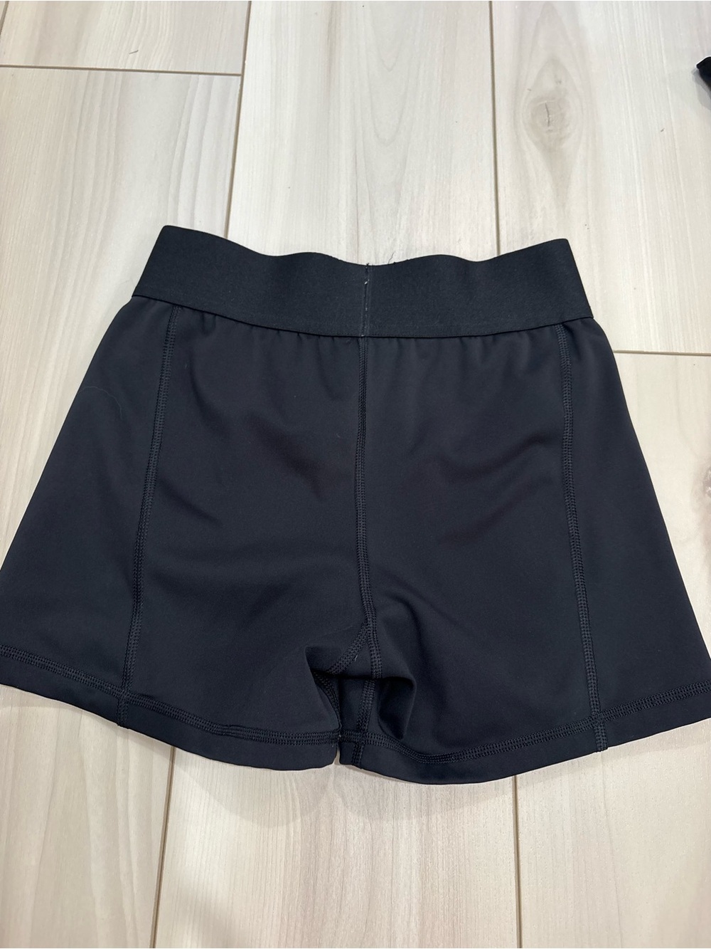 adidas Black Women's Athletic Shorts with White Logo Accent - Picture 2 of 4